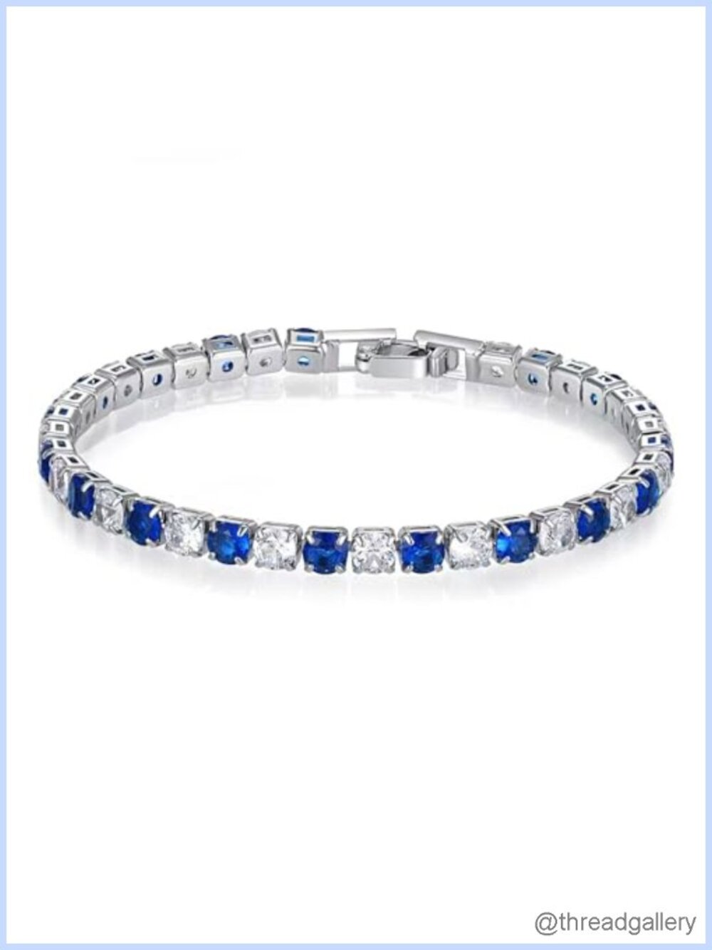 Dainty 925 Sterling Silver Plated Cubic Zirconia Bracelet Sparkling Jewelry